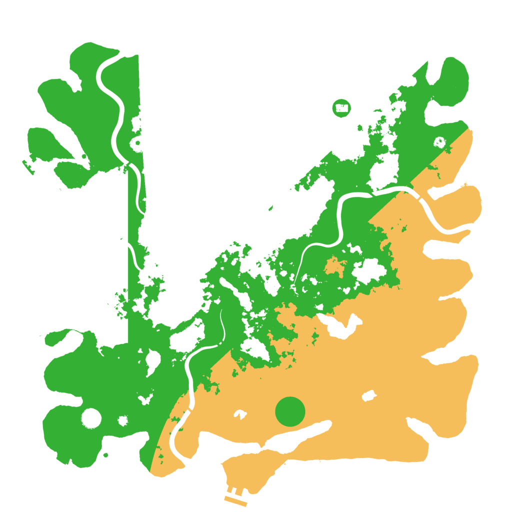 Biome Rust Map: Procedural Map, Size: 4500, Seed: 148697