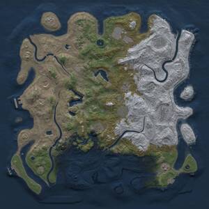 Thumbnail Rust Map: Procedural Map, Size: 4500, Seed: 722281764, 17 Monuments