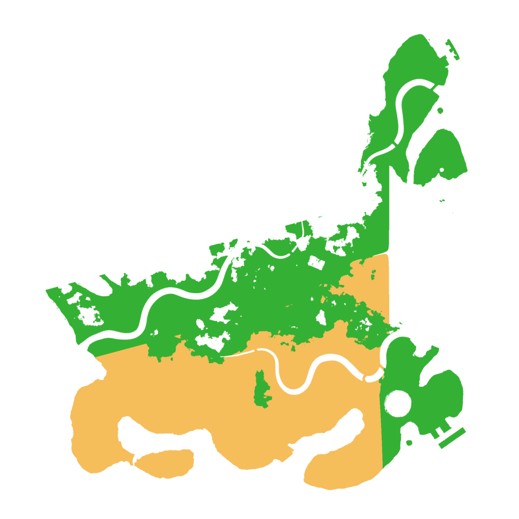 Biome Rust Map: Procedural Map, Size: 3500, Seed: 13440596