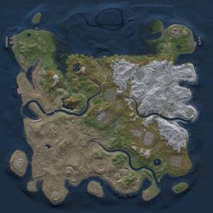 Thumbnail Rust Map: Procedural Map, Size: 4250, Seed: 1754693746, 16 Monuments