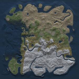 Thumbnail Rust Map: Procedural Map, Size: 5000, Seed: 1135, 17 Monuments