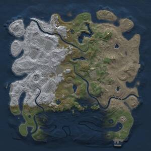 Thumbnail Rust Map: Procedural Map, Size: 4500, Seed: 5797568, 16 Monuments