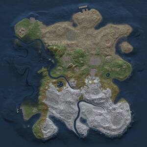 Thumbnail Rust Map: Procedural Map, Size: 3500, Seed: 149143679, 16 Monuments