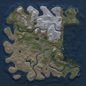 Thumbnail Rust Map: Procedural Map, Size: 4500, Seed: 1962051603, 15 Monuments