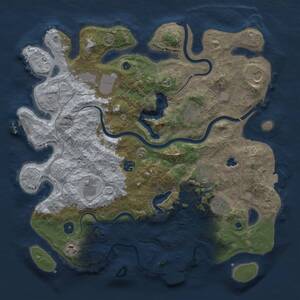 Thumbnail Rust Map: Procedural Map, Size: 4000, Seed: 12202, 15 Monuments