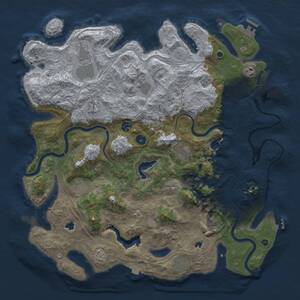Thumbnail Rust Map: Procedural Map, Size: 4500, Seed: 860125784, 16 Monuments