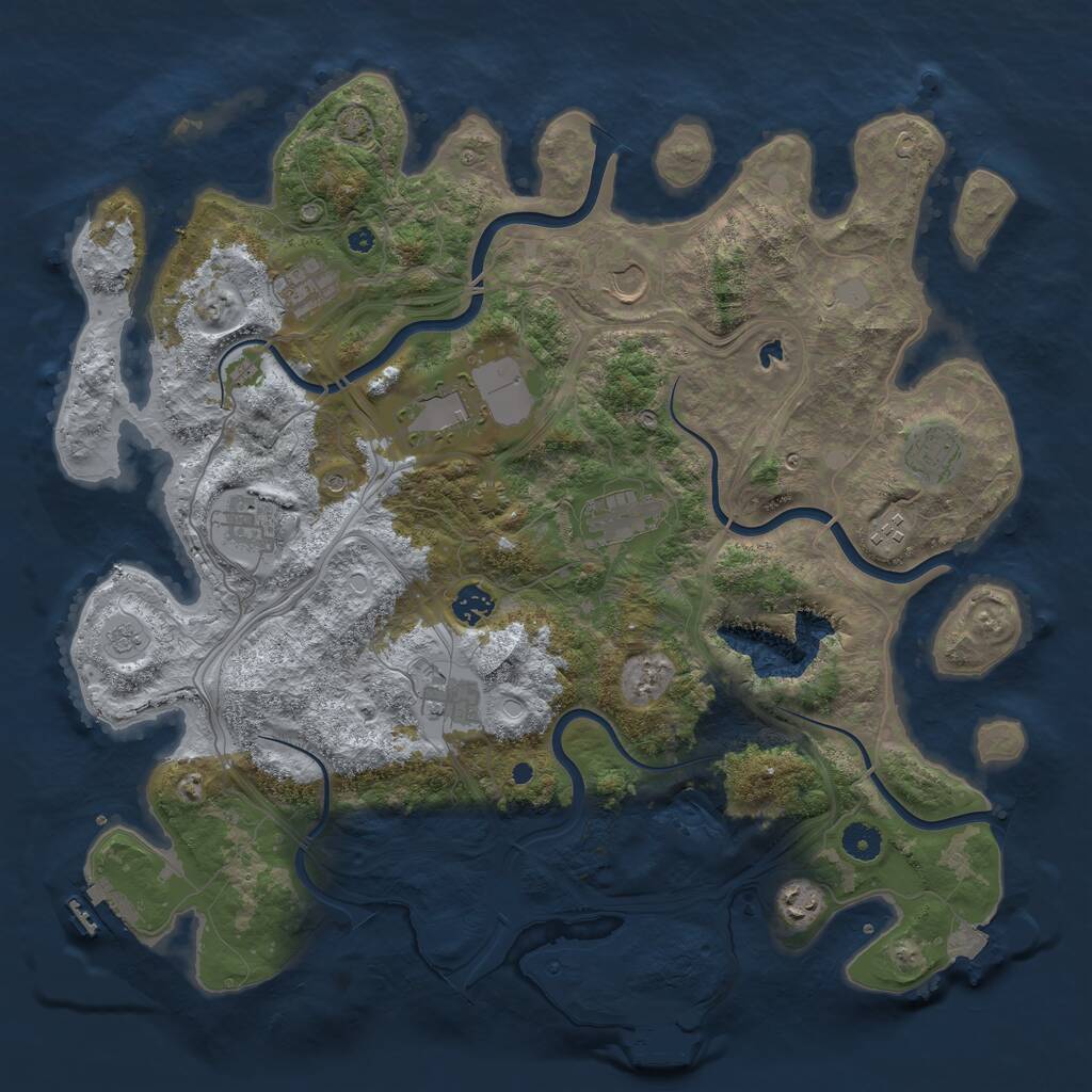 Rust Map: Procedural Map, Size: 4250, Seed: 315, 16 Monuments