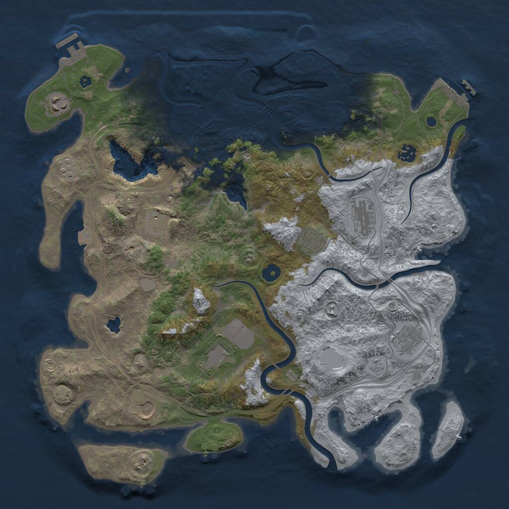 Rust Map: Procedural Map, Size: 4250, Seed: 409769719, 15 Monuments