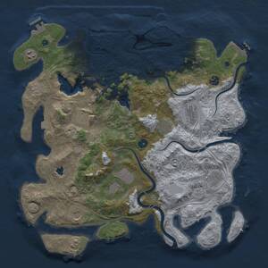 Thumbnail Rust Map: Procedural Map, Size: 4250, Seed: 409769719, 15 Monuments