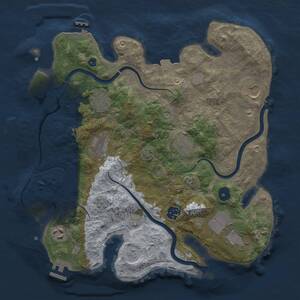 Thumbnail Rust Map: Procedural Map, Size: 3500, Seed: 578369846, 14 Monuments