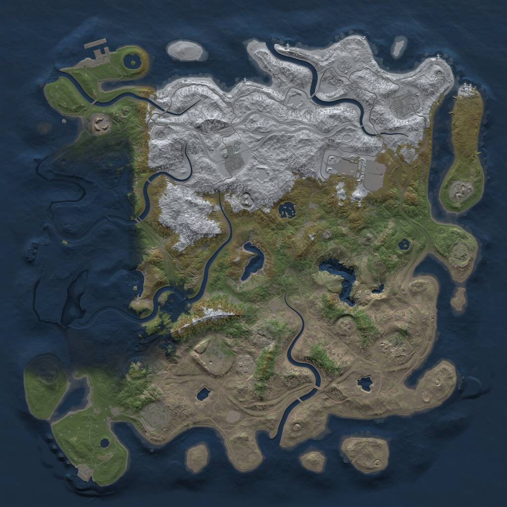 Rust Map: Procedural Map, Size: 4500, Seed: 1779823344, 15 Monuments