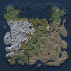 Thumbnail Rust Map: Procedural Map, Size: 4836, Seed: 1778503903, 17 Monuments