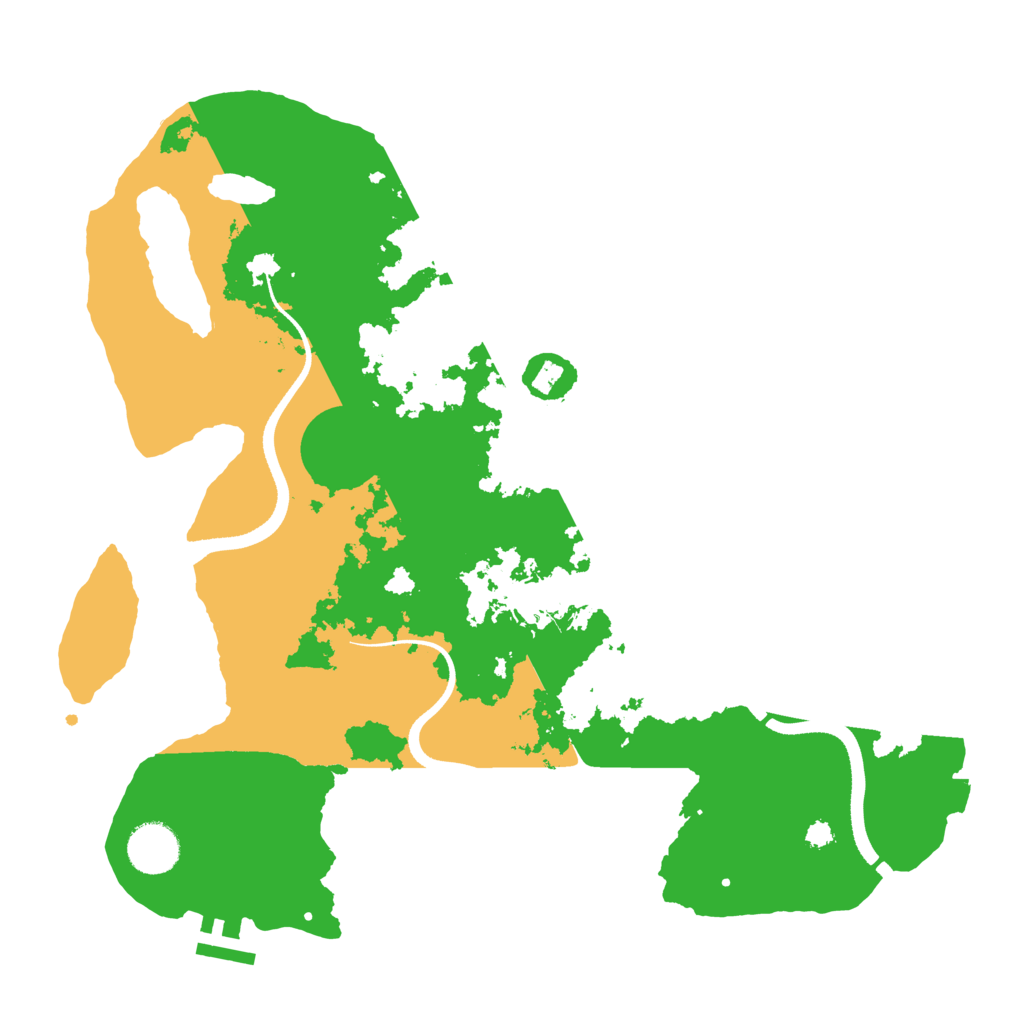 Biome Rust Map: Procedural Map, Size: 3500, Seed: 574243732