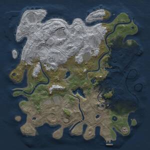 Thumbnail Rust Map: Procedural Map, Size: 4500, Seed: 17529683, 16 Monuments