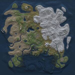 Thumbnail Rust Map: Procedural Map, Size: 4500, Seed: 1407912803, 17 Monuments