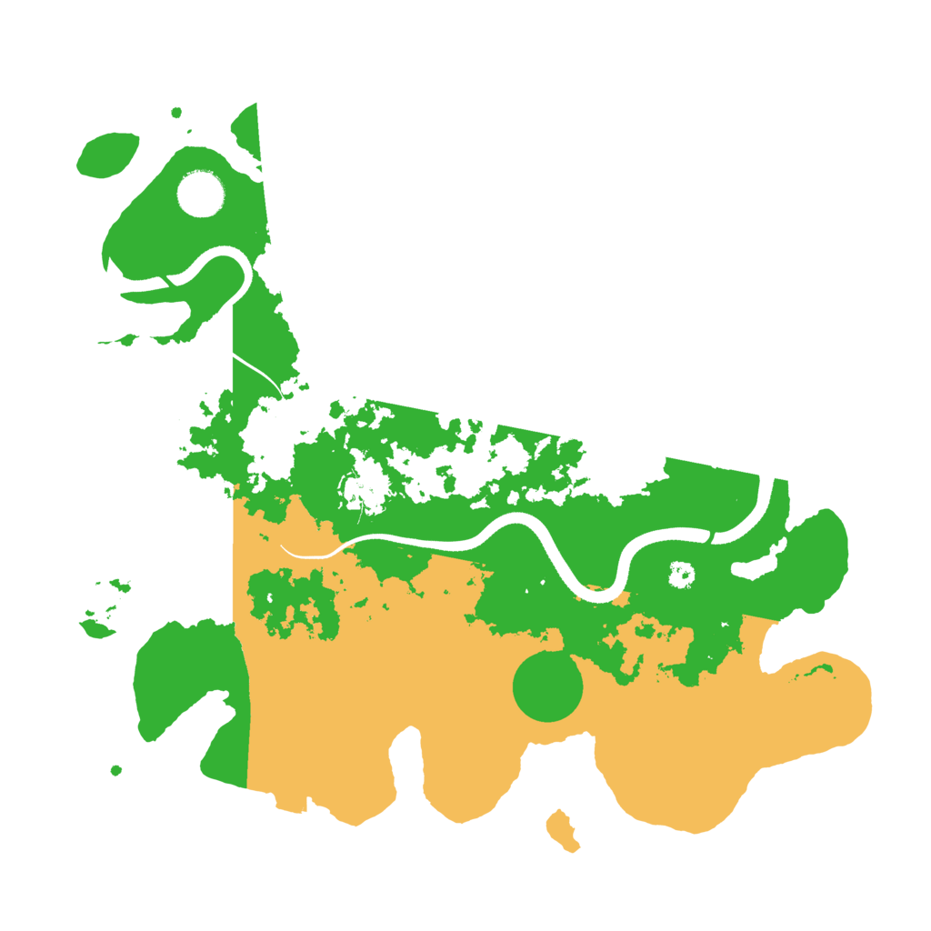 Biome Rust Map: Procedural Map, Size: 3500, Seed: 61611