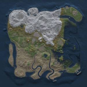 Thumbnail Rust Map: Procedural Map, Size: 3750, Seed: 163359599, 17 Monuments