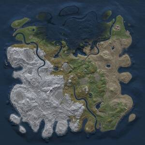 Thumbnail Rust Map: Procedural Map, Size: 4500, Seed: 1539560865, 15 Monuments