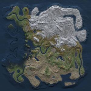Thumbnail Rust Map: Procedural Map, Size: 4250, Seed: 23976914, 16 Monuments