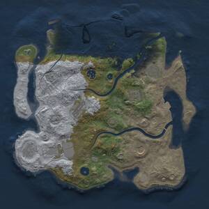 Thumbnail Rust Map: Procedural Map, Size: 3500, Seed: 621794388, 14 Monuments
