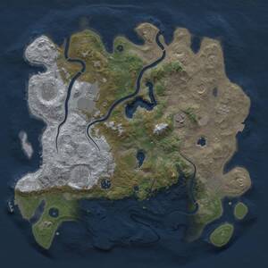 Thumbnail Rust Map: Procedural Map, Size: 4000, Seed: 44433434, 14 Monuments