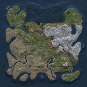 Thumbnail Rust Map: Procedural Map, Size: 4250, Seed: 656360656, 17 Monuments