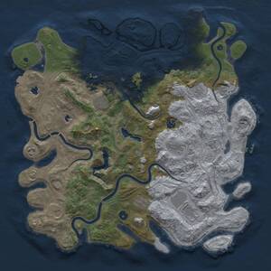 Thumbnail Rust Map: Procedural Map, Size: 4500, Seed: 641161157, 16 Monuments