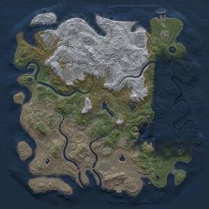 Thumbnail Rust Map: Procedural Map, Size: 4500, Seed: 558639542, 17 Monuments