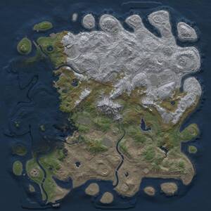 Thumbnail Rust Map: Procedural Map, Size: 5000, Seed: 867289206, 17 Monuments