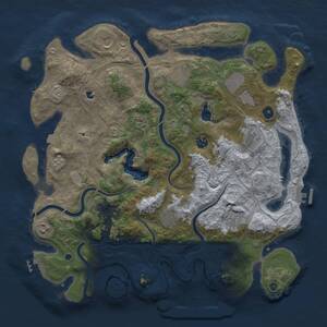 Thumbnail Rust Map: Procedural Map, Size: 4250, Seed: 117789937, 16 Monuments