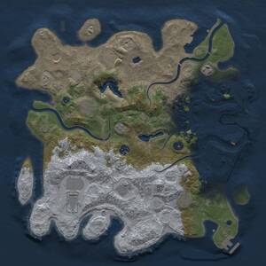 Thumbnail Rust Map: Procedural Map, Size: 4000, Seed: 464610838, 15 Monuments