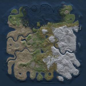 Thumbnail Rust Map: Procedural Map, Size: 4500, Seed: 1668604748, 17 Monuments