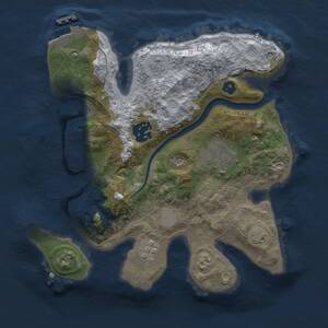 Thumbnail Rust Map: Procedural Map, Size: 2500, Seed: 9214354, 8 Monuments