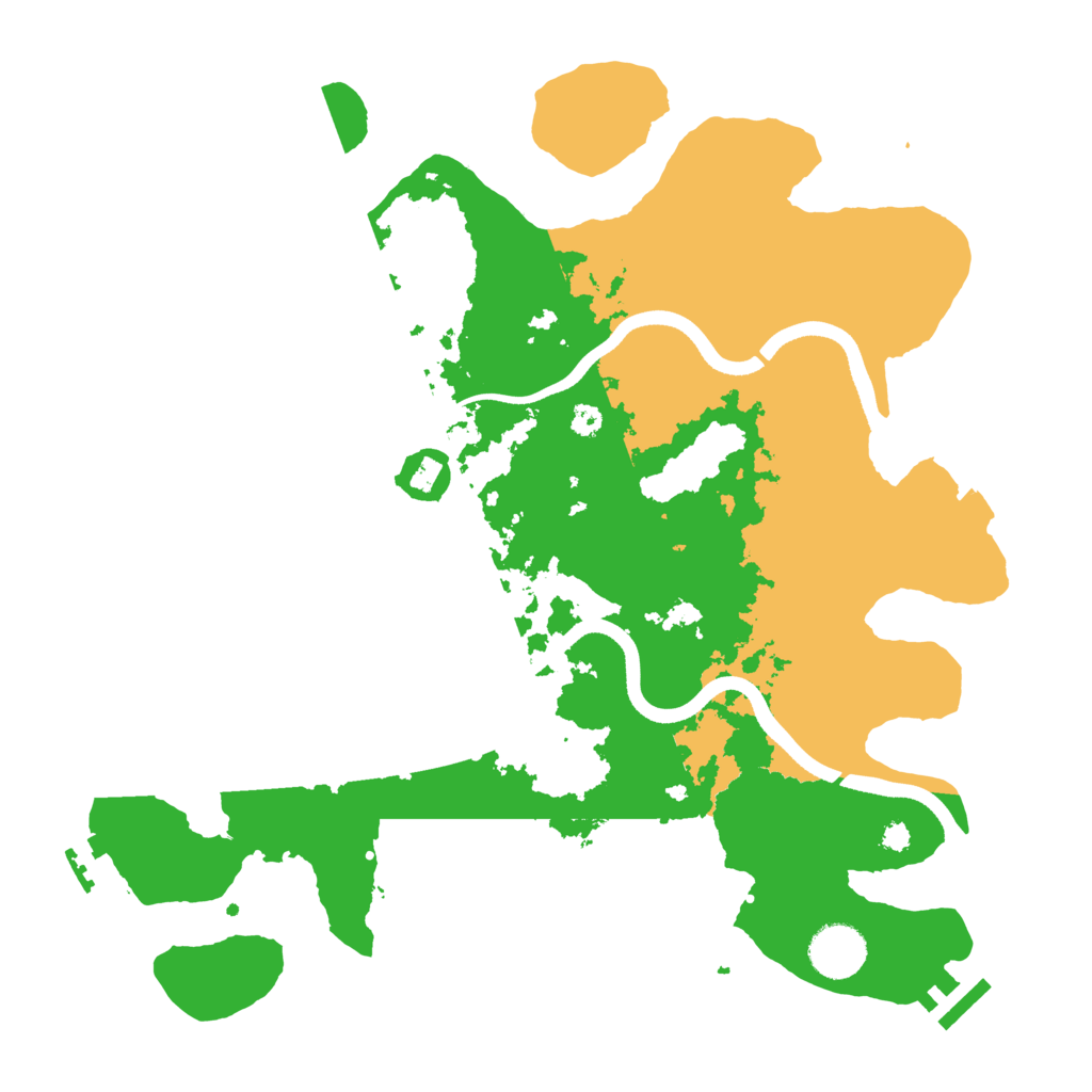 Biome Rust Map: Procedural Map, Size: 3500, Seed: 257471616