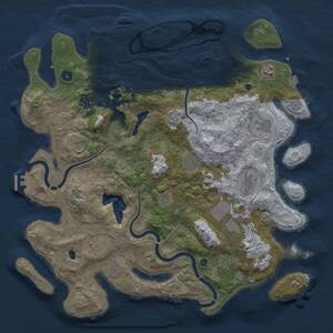 Thumbnail Rust Map: Procedural Map, Size: 4400, Seed: 765515057, 17 Monuments