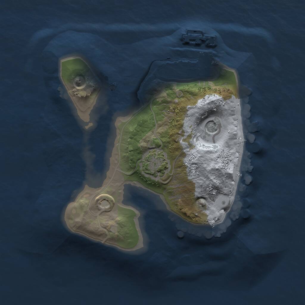 Rust Map: Procedural Map, Size: 1500, Seed: 341583206, 4 Monuments