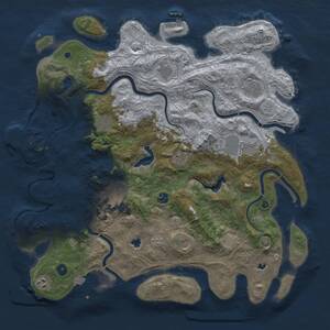 Thumbnail Rust Map: Procedural Map, Size: 4500, Seed: 1399804238, 16 Monuments