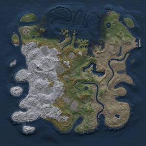 Thumbnail Rust Map: Procedural Map, Size: 4000, Seed: 858659913, 15 Monuments