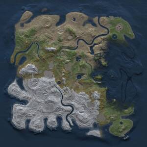 Thumbnail Rust Map: Procedural Map, Size: 4250, Seed: 687528629, 16 Monuments