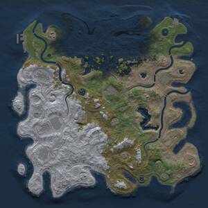 Thumbnail Rust Map: Procedural Map, Size: 4500, Seed: 708964042, 17 Monuments