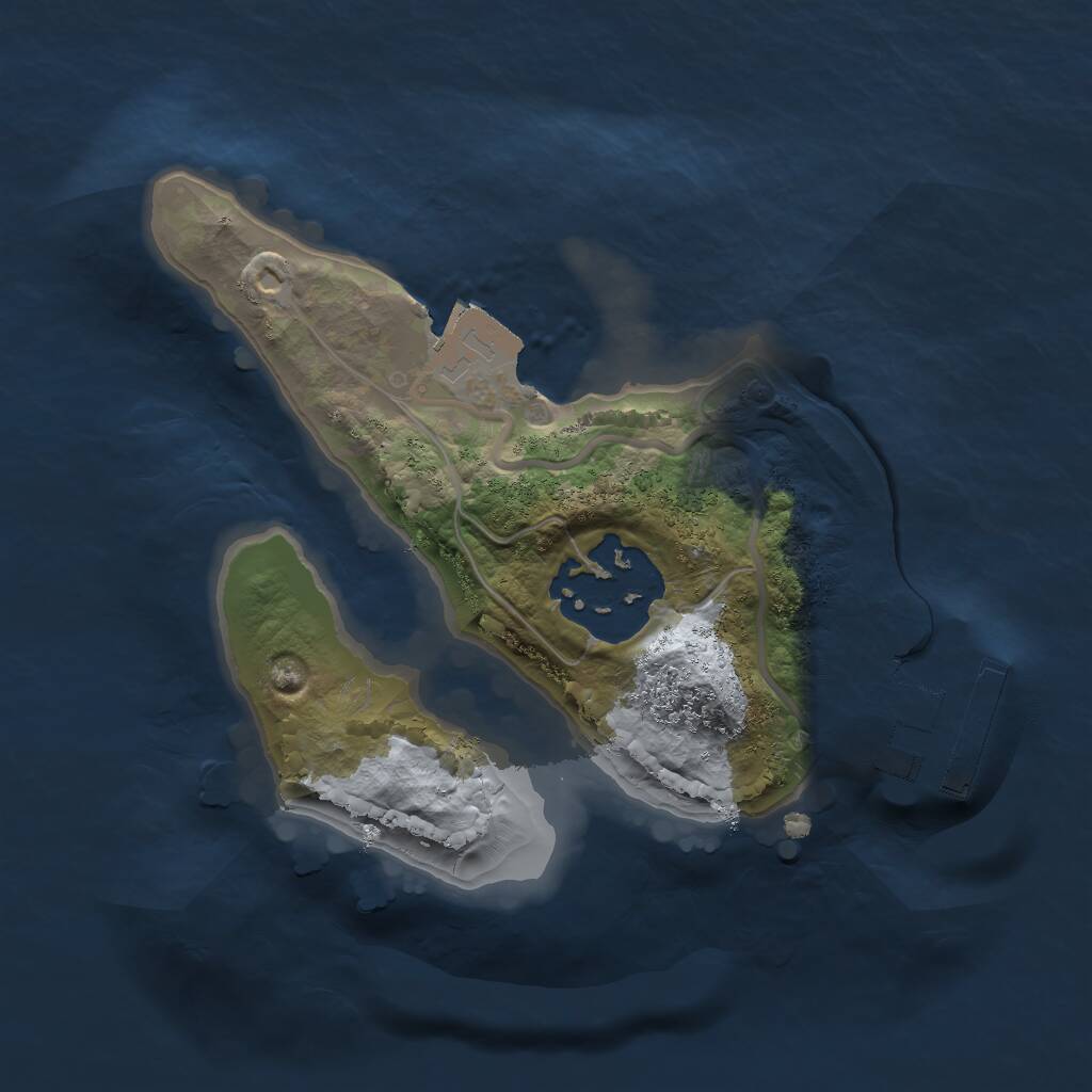 Rust Map: Procedural Map, Size: 1600, Seed: 951571430, 3 Monuments