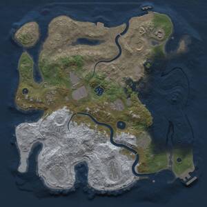 Thumbnail Rust Map: Procedural Map, Size: 3500, Seed: 1541600817, 16 Monuments