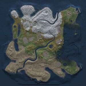 Thumbnail Rust Map: Procedural Map, Size: 3500, Seed: 395158115, 16 Monuments
