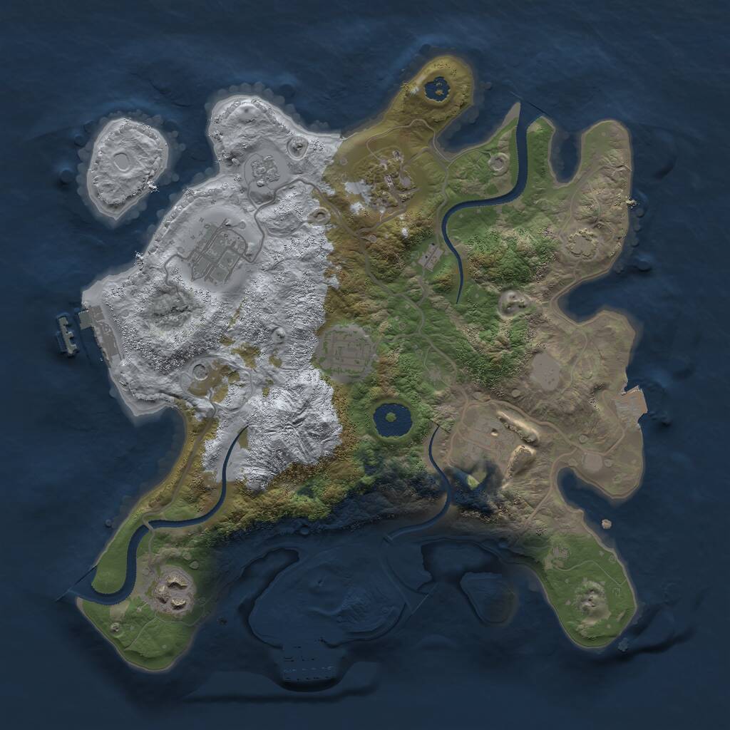 Rust Map: Procedural Map, Size: 3000, Seed: 573220188, 11 Monuments