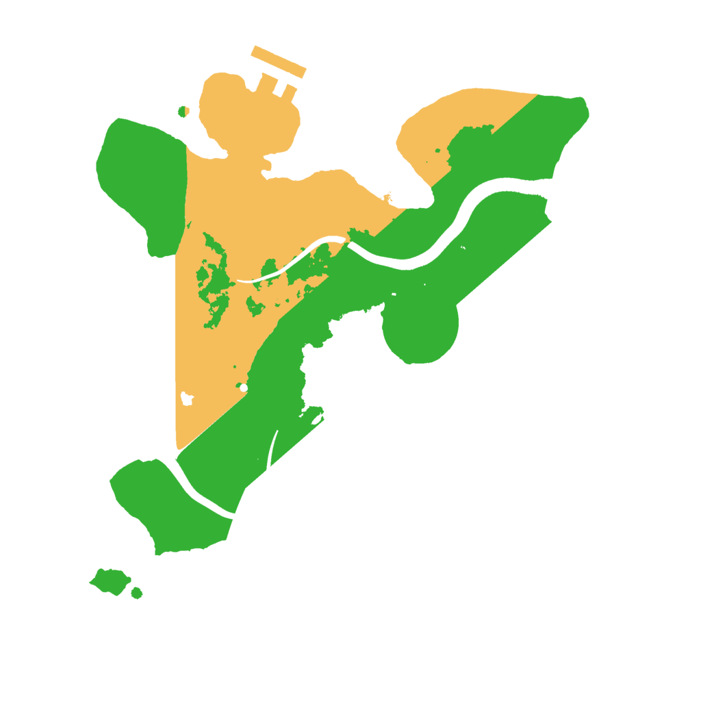 Biome Rust Map: Procedural Map, Size: 2500, Seed: 12573676