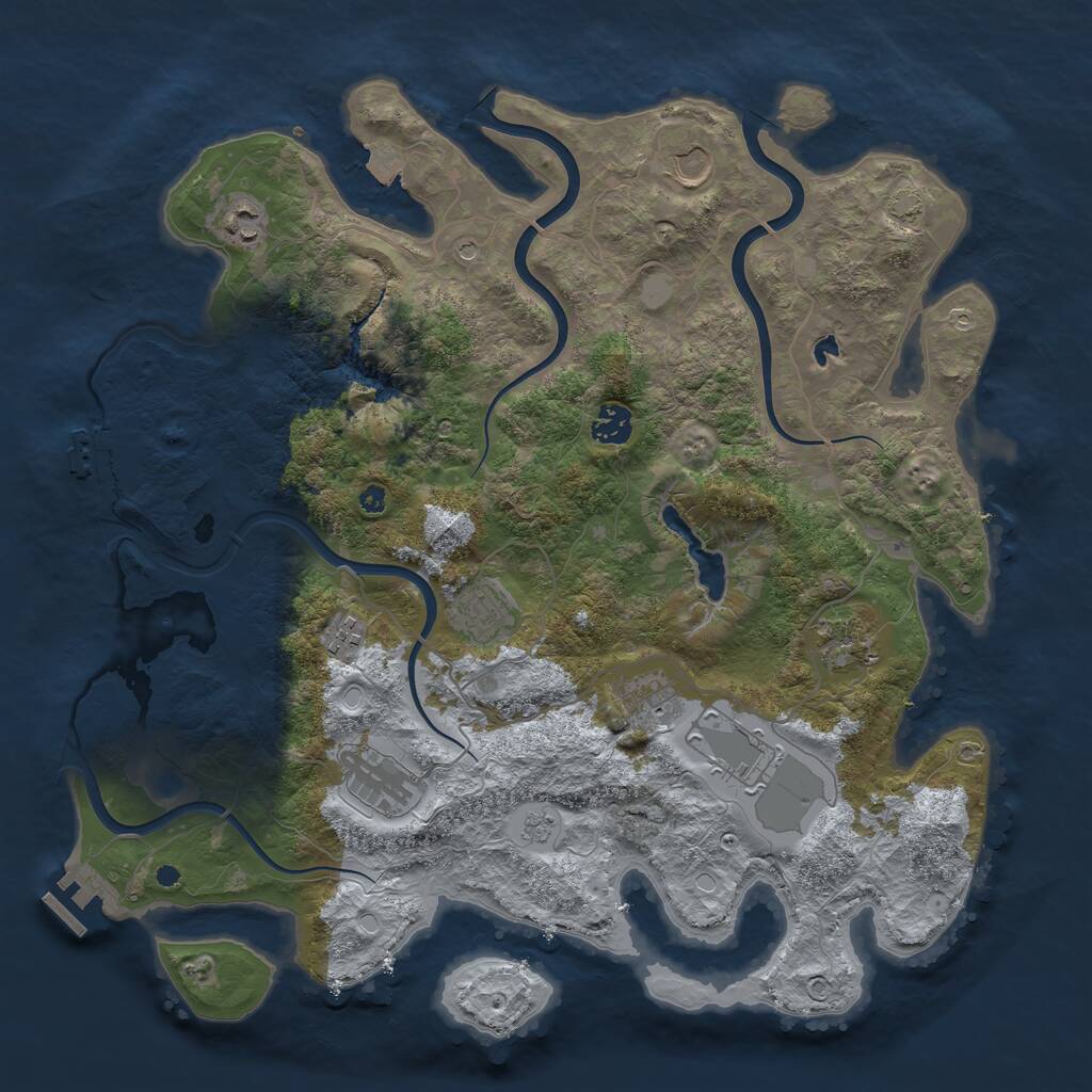 Rust Map: Procedural Map, Size: 4000, Seed: 85688908, 15 Monuments