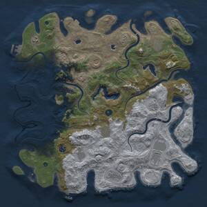 Thumbnail Rust Map: Procedural Map, Size: 4500, Seed: 1134950535, 16 Monuments