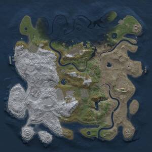 Thumbnail Rust Map: Procedural Map, Size: 4000, Seed: 1701190793, 15 Monuments