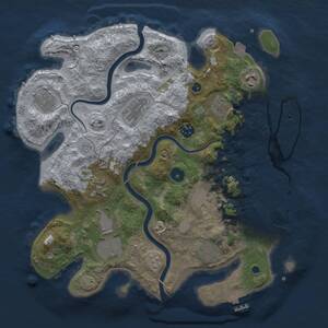 Thumbnail Rust Map: Procedural Map, Size: 3500, Seed: 1036373840, 16 Monuments