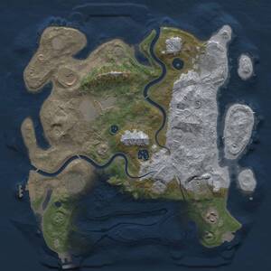 Thumbnail Rust Map: Procedural Map, Size: 3500, Seed: 236234745, 14 Monuments